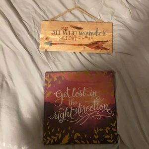 Not all who wander are lost wood/ get lost in the right direction poster